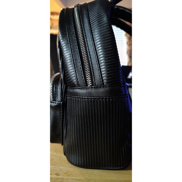 Loungefly The Beatles Abbey Road Mini Backpack NWT Black Faux Leather main image 4